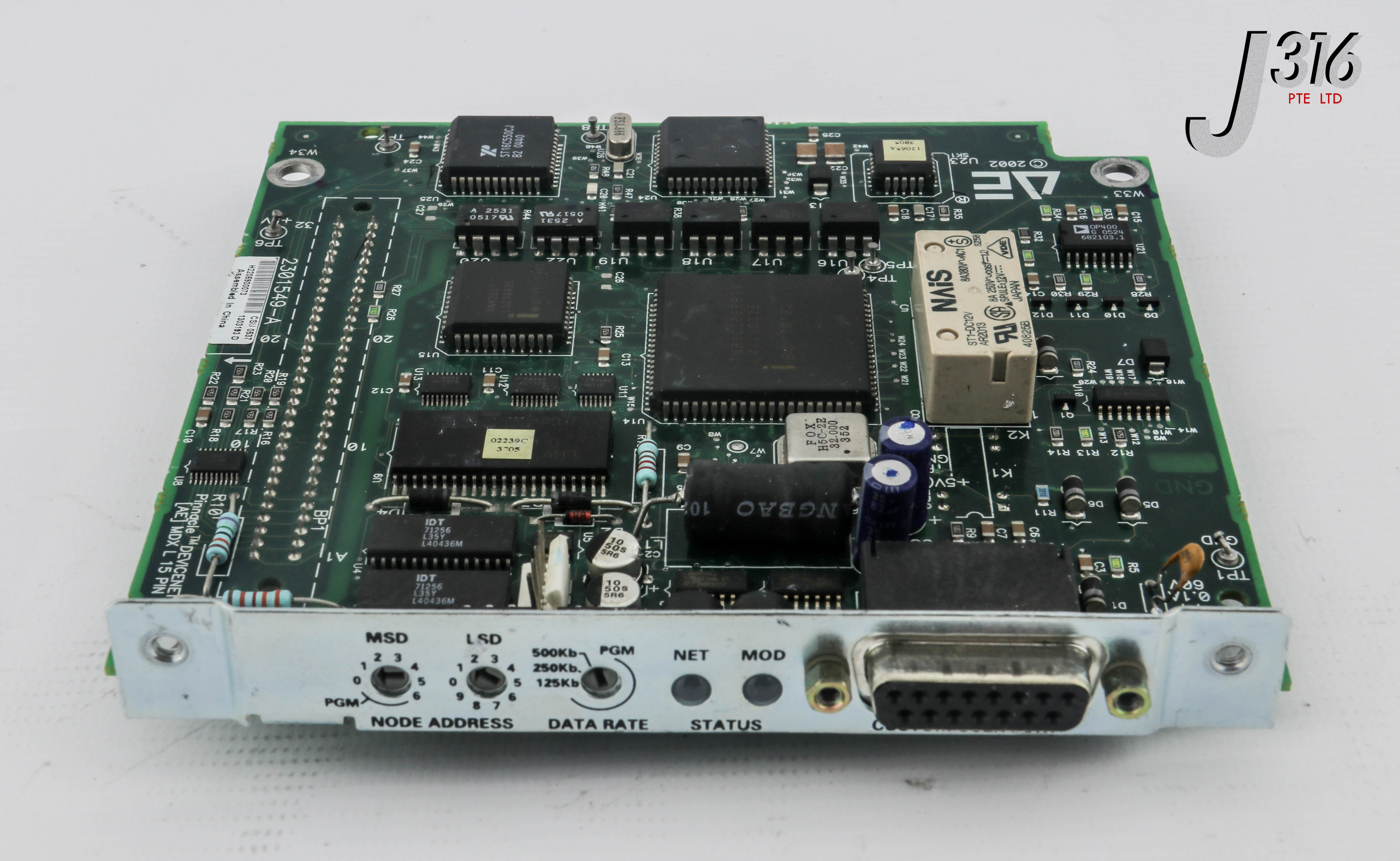 C様オーダー 26175 ADVANCED ENERGY PCB PINNACLE DEVICENET AE MDX L 15 PIN